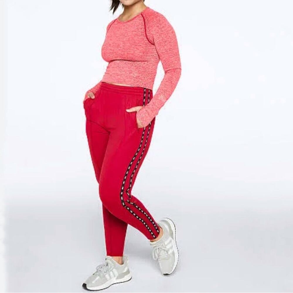 Victoria's Secret Pink Red Active Skinny Track Pant Sz M